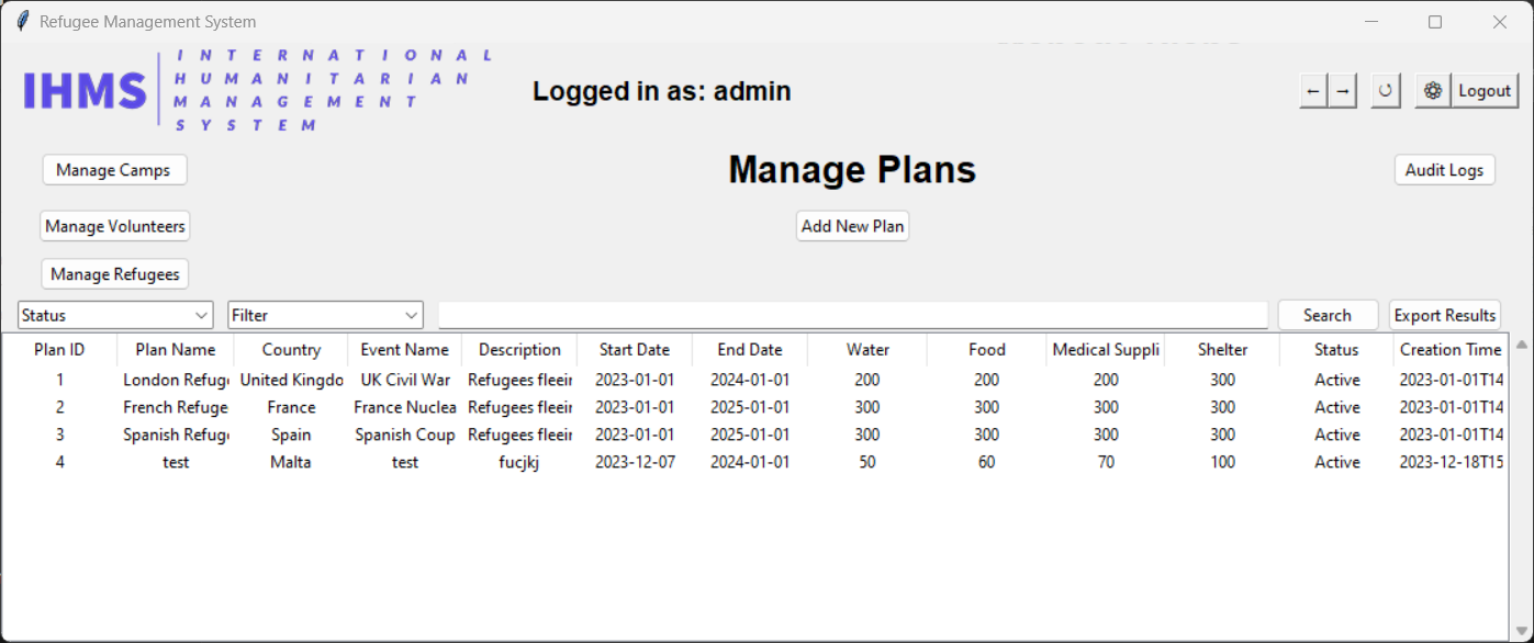 Admin Dashboard